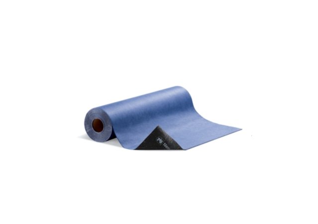 New Pig Absorbent Mat | Grippy Mat with Adhesive Backing | 16 x 25'  Absorbent Mat Roll | Blue | MAT1625